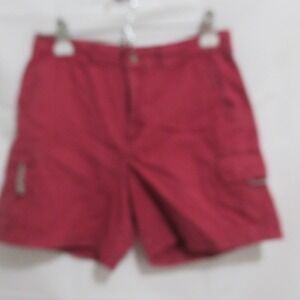 Columbia Cargo Shorts Womens 8 Red  Outdoor Hiking 6in Inseam